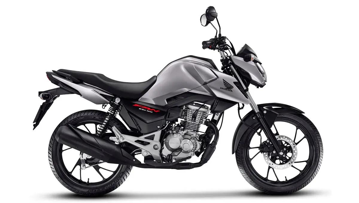 Honda CG 160 Fan prata, perfil