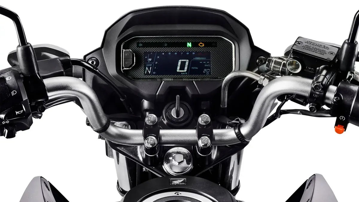 Honda CG 160 Fan, painel com marcha